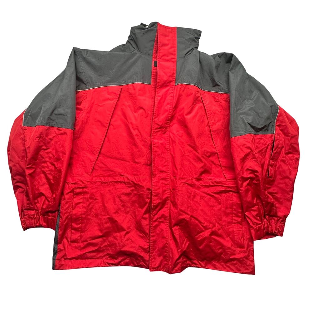 Vintage Marlboro Red Star Jacket Mens XXL Shell Hiking Ski NO ZIPPER Hooded